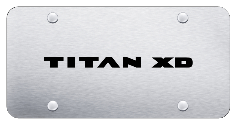 Titan XD License Plate - Laser Etched Brushed