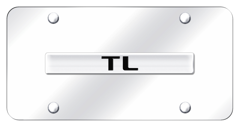 TL Name License Plate - Chrome on Mirrored