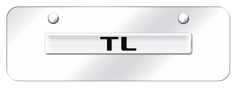 TL Name Mini Plate - Chrome on Mirrored