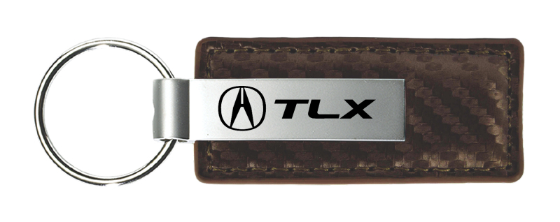 TLX Carbon Fiber Leather Key Fob - Taupe