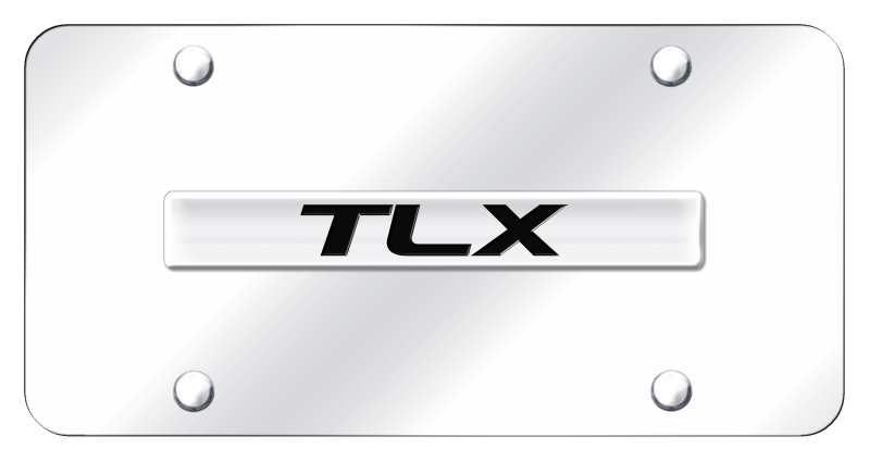 TLX Name License Plate - Chrome on Mirrored