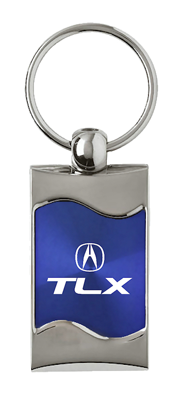 TLX Rectangular Wave Key Fob - Blue