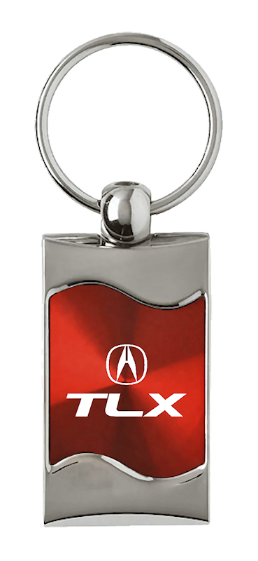 TLX Rectangular Wave Key Fob - Red