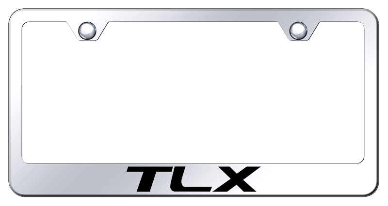 Acura TLX Laser Etched Stainless Steel License Plate Frame - Finish:Mirrored