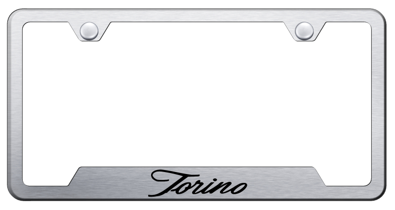 Torino Script Cut-Out Frame - Laser Etched Brushed