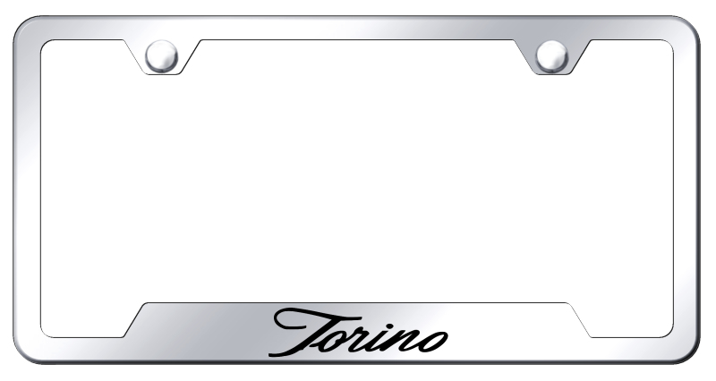 Torino Script Cut-Out Frame - Laser Etched Mirrored
