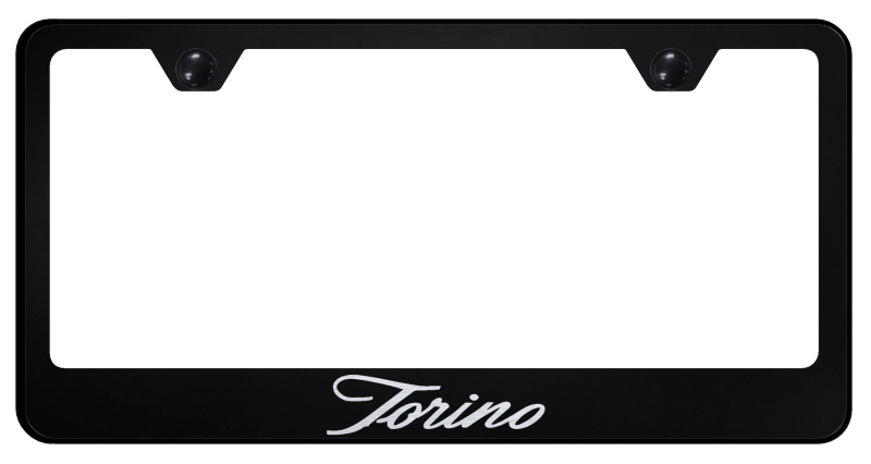 Torino Script Stainless Steel Frame - Laser Etched Black