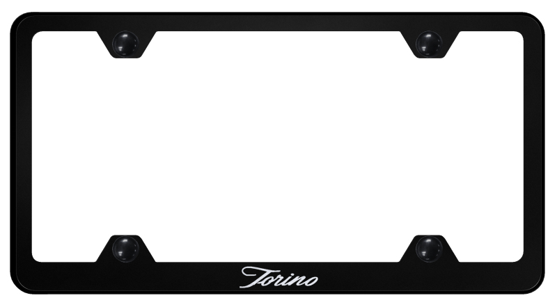 Torino Script Steel Wide Body Frame - Laser Etched Black