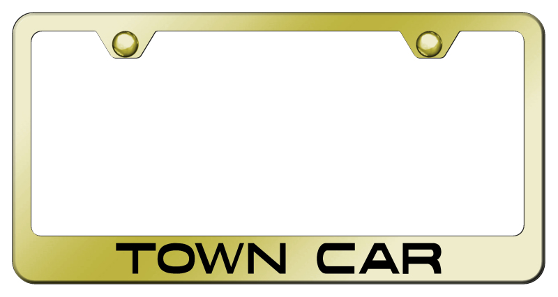 Town Car Stainless Steel Frame - Laser Etched Gold