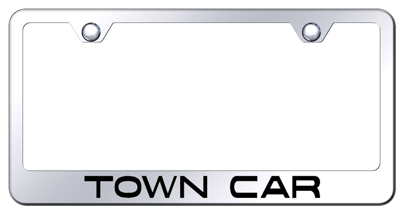 Lincoln Town Car Laser Etched Stainless Steel License Plate Frame - Finish:Mirror