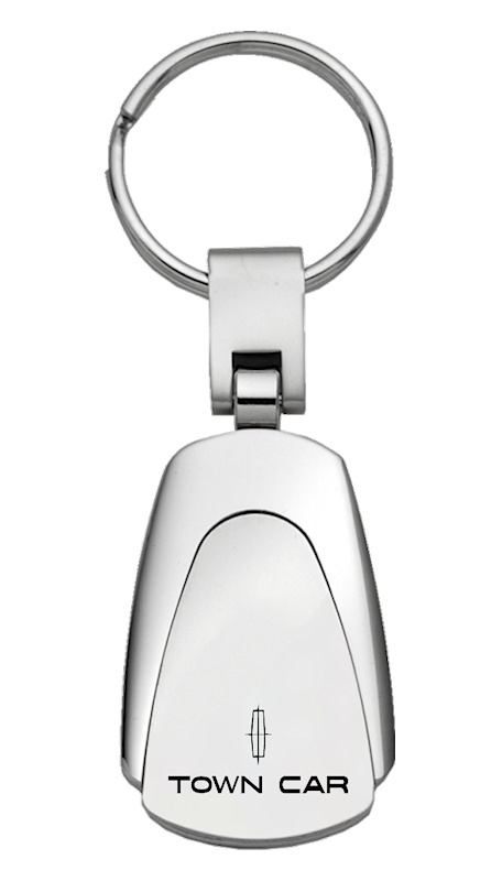 Town Car Teardrop Key Fob - Silver