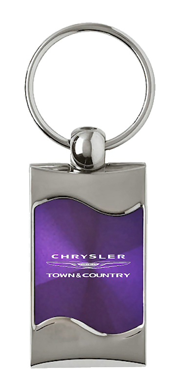Town & Country Rectangular Wave Key Fob - Purple