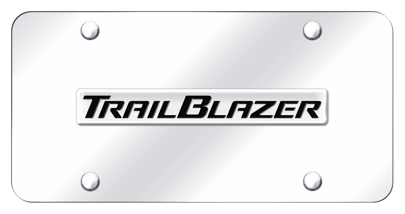Trailblazer Name License Plate - Chrome on Mirrored