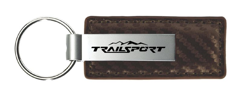 TrailSport Carbon Fiber Leather Key Fob - Taupe