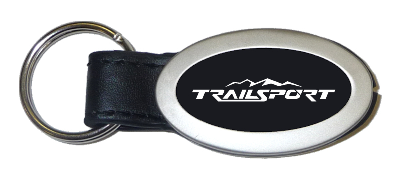 TrailSport Oval Leather Key Fob - Black