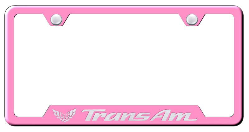 Trans Am Cut-Out Frame - Laser Etched Pink