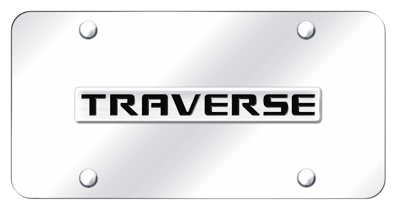 Traverse Name License Plate - Chrome on Mirrored