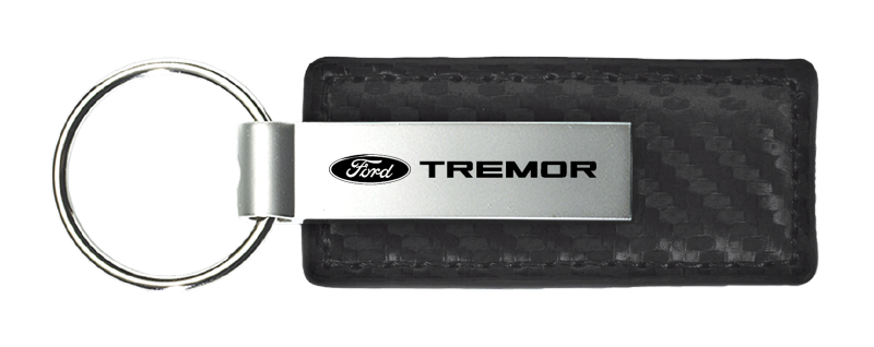 Tremor Carbon Fiber Leather Key Fob - Black