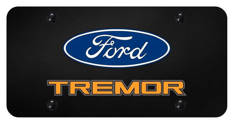 Tremor Orange License Plate - UV Print on Black