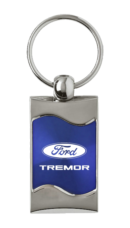 Tremor Rectangular Wave Key Fob - Blue