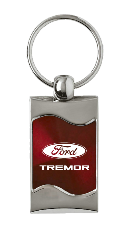 Tremor Rectangular Wave Key Fob - Burgundy