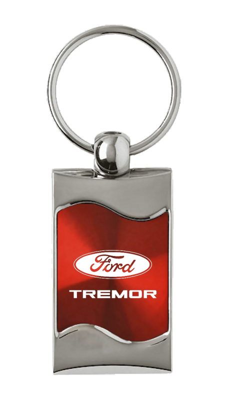 Tremor Rectangular Wave Key Fob - Red