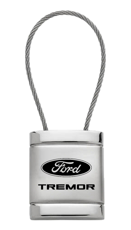 Tremor Satin-Chrome Cable Key Fob - Silver