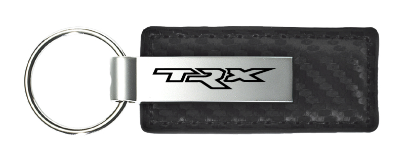 TRX Carbon Fiber Leather Key Fob - Black