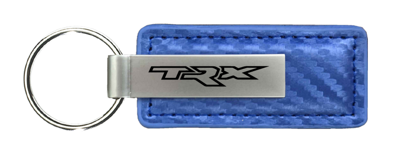 TRX Carbon Fiber Leather Key Fob - Blue