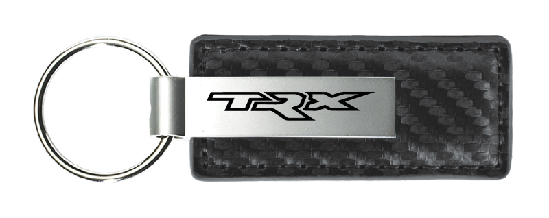 TRX Carbon Fiber Leather Key Fob - Gun Metal