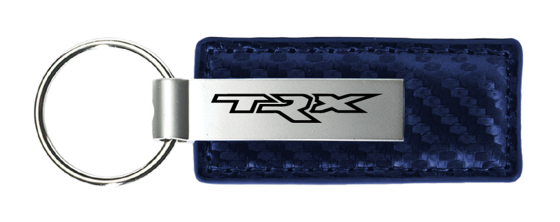 TRX Carbon Fiber Leather Key Fob - Navy