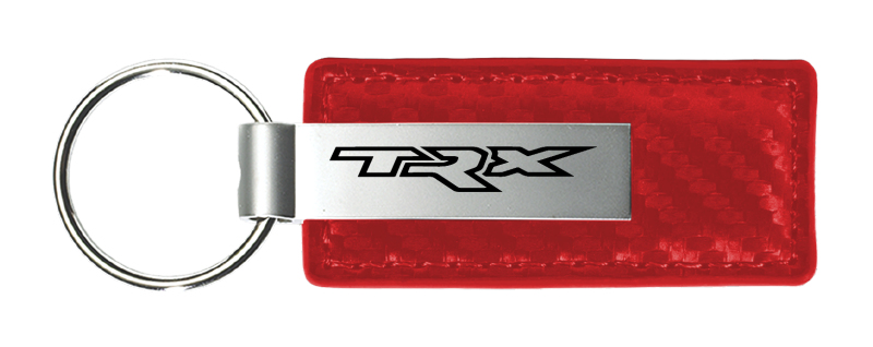 TRX Carbon Fiber Leather Key Fob - Red