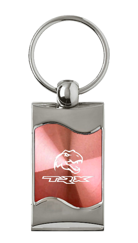 TRX Dino Rectangular Wave Key Fob - Pink