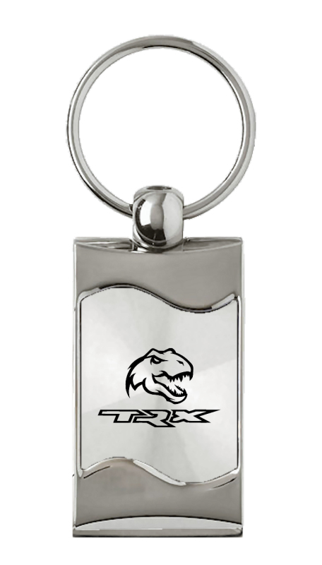 TRX Dino Rectangular Wave Key Fob - Silver
