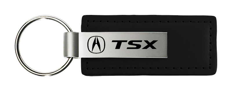 TSX Leather Key Fob - Black