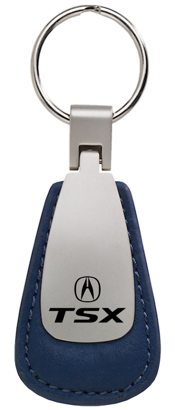 TSX Leather Teardrop Key Fob - Blue