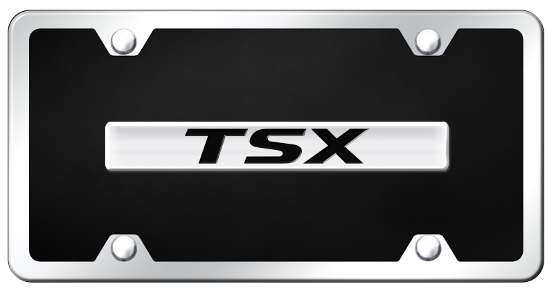 TSX Name Acrylic Kit - Chrome on Black