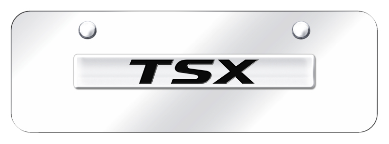 TSX Name Mini Plate - Chrome on Mirrored