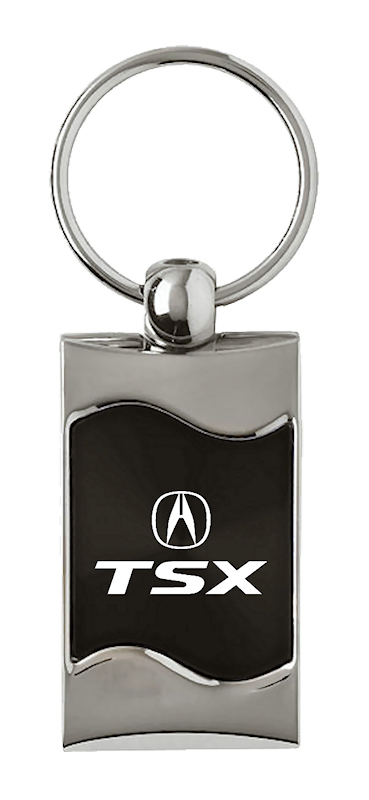 TSX Rectangular Wave Key Fob - Black