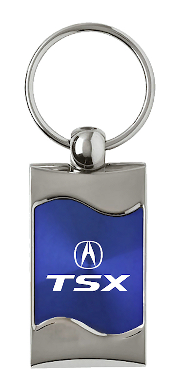 TSX Rectangular Wave Key Fob - Blue