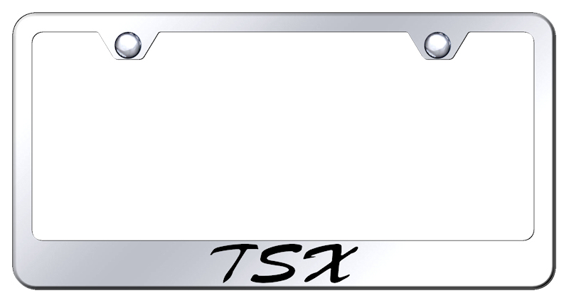 TSX Script Stainless Steel Frame - Laser Etched Mirrored