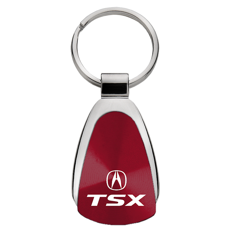 TSX Teardrop Key Fob - Burgundy
