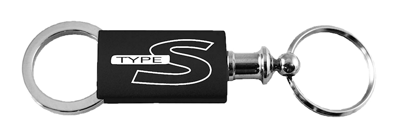Type-S Anodized Aluminum Valet Key Fob - Black