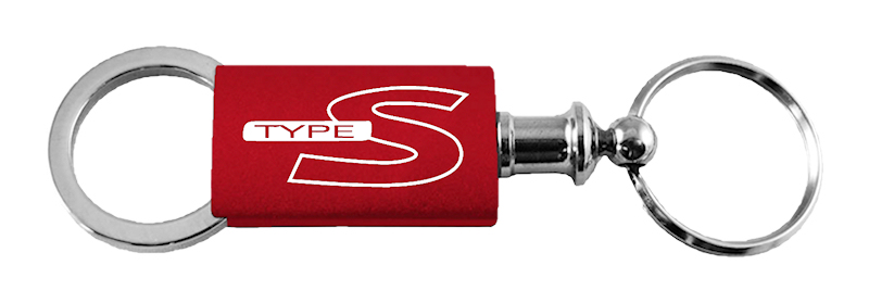 Type-S Anodized Aluminum Valet Key Fob - Red