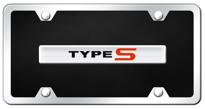 Type-S Name Acrylic Kit - Chrome on Black