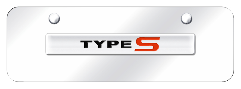 Type-S Name Mini Plate - Chrome on Mirrored