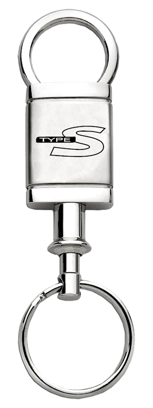 Type-S Satin-Chrome Valet Key Fob - Silver