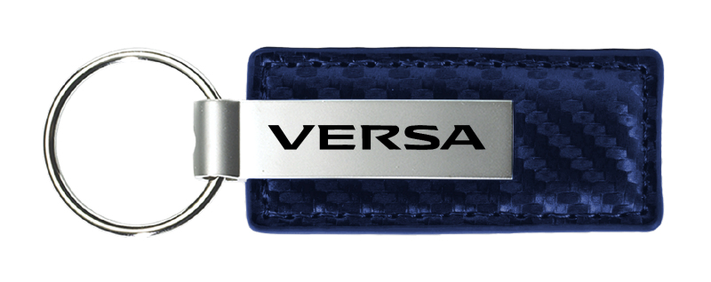 Versa Carbon Fiber Leather Key Fob - Navy