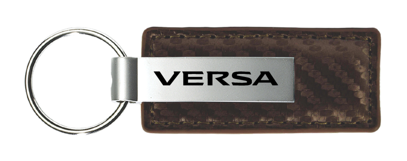 Versa Carbon Fiber Leather Key Fob - Taupe