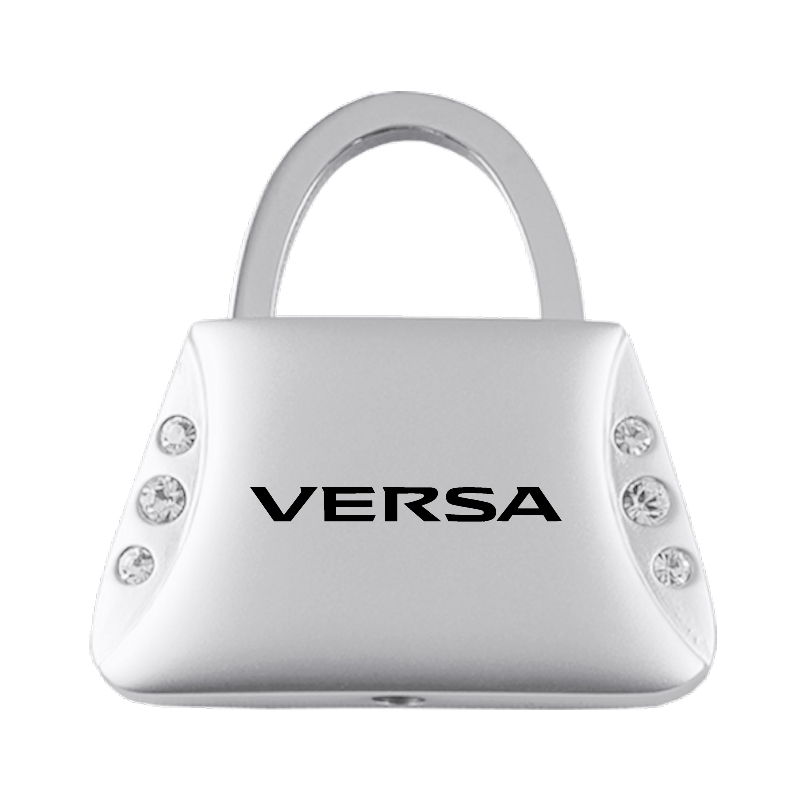 Versa Jeweled Purse Key Fob - Silver